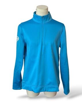 Nike‎ Dri Fit Performance Quarter-Zip Pullover -  Blue women’s size Med (G77)